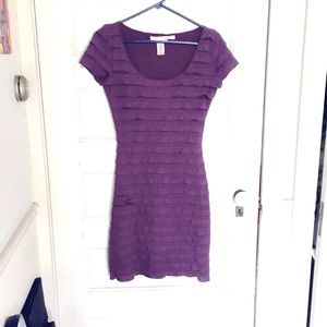 Max Studio Shutter Pleat Short Sleeve Dress Medium